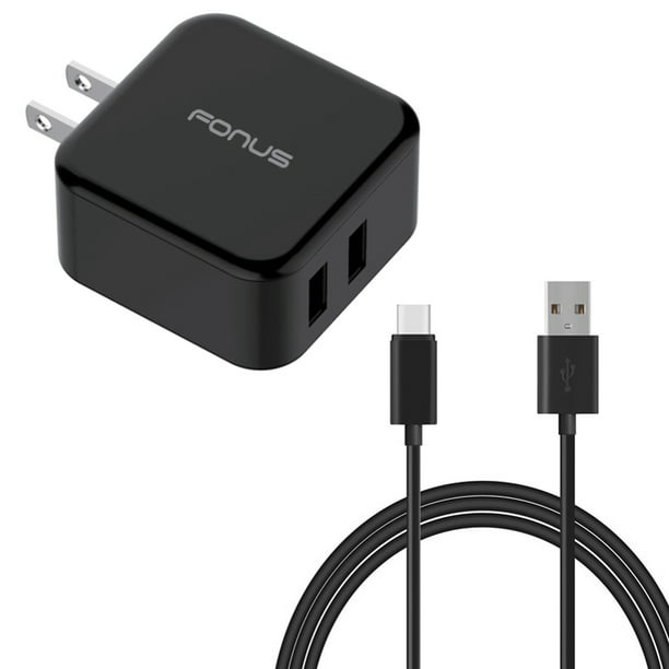 Volt Plus Tech Quick Wall Charger for OnePlus 7T Pro 5G McLaren 18W with Long 6 FT USB Type-C Cable 